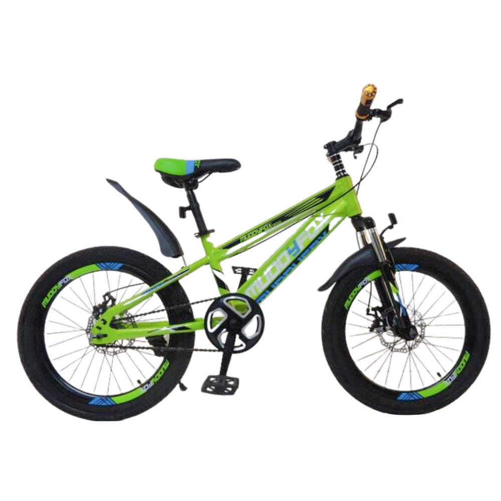 Megawheels Junior 16-Inch Muddy Fox Alloy Wheel Bike for Kids (Ages 5-8)-Green- Reverse Side