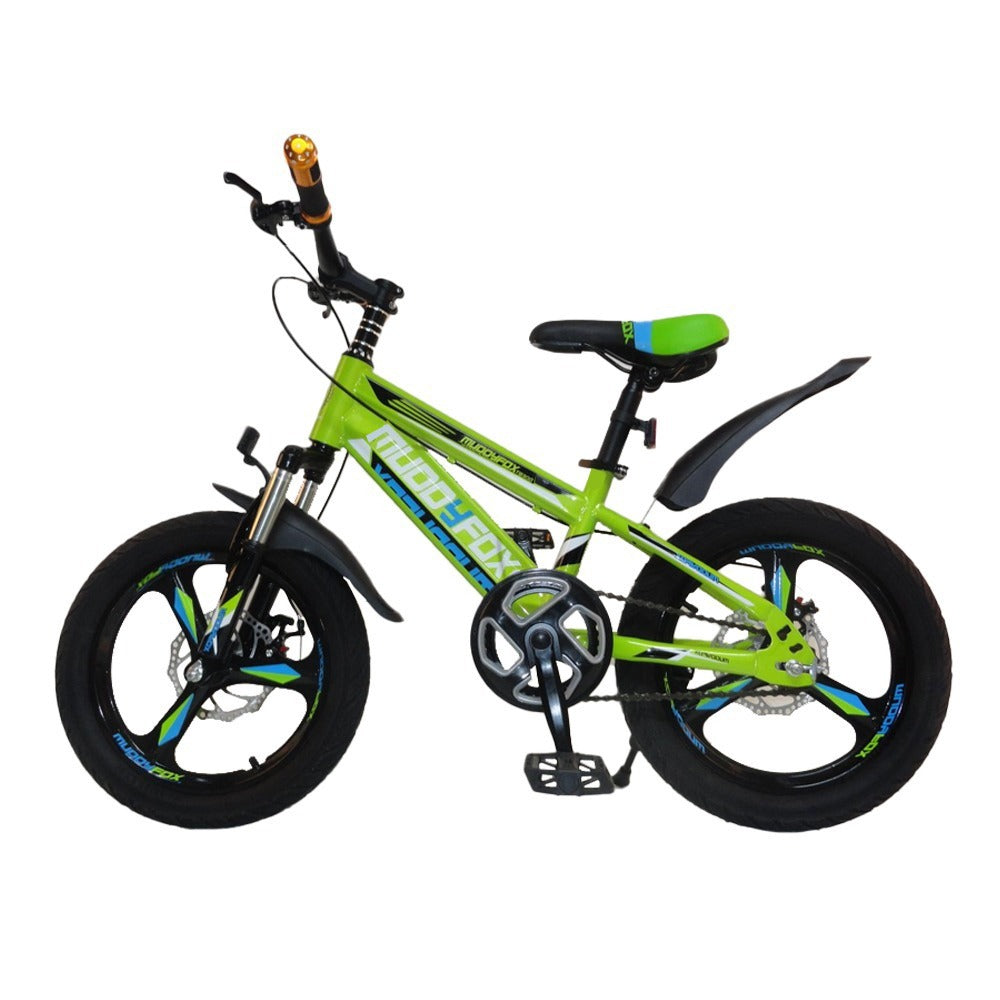 Megawheels Junior 16-Inch Muddy Fox Alloy Wheel Bike for Kids (Ages 5-8)-Green- Reverse Side