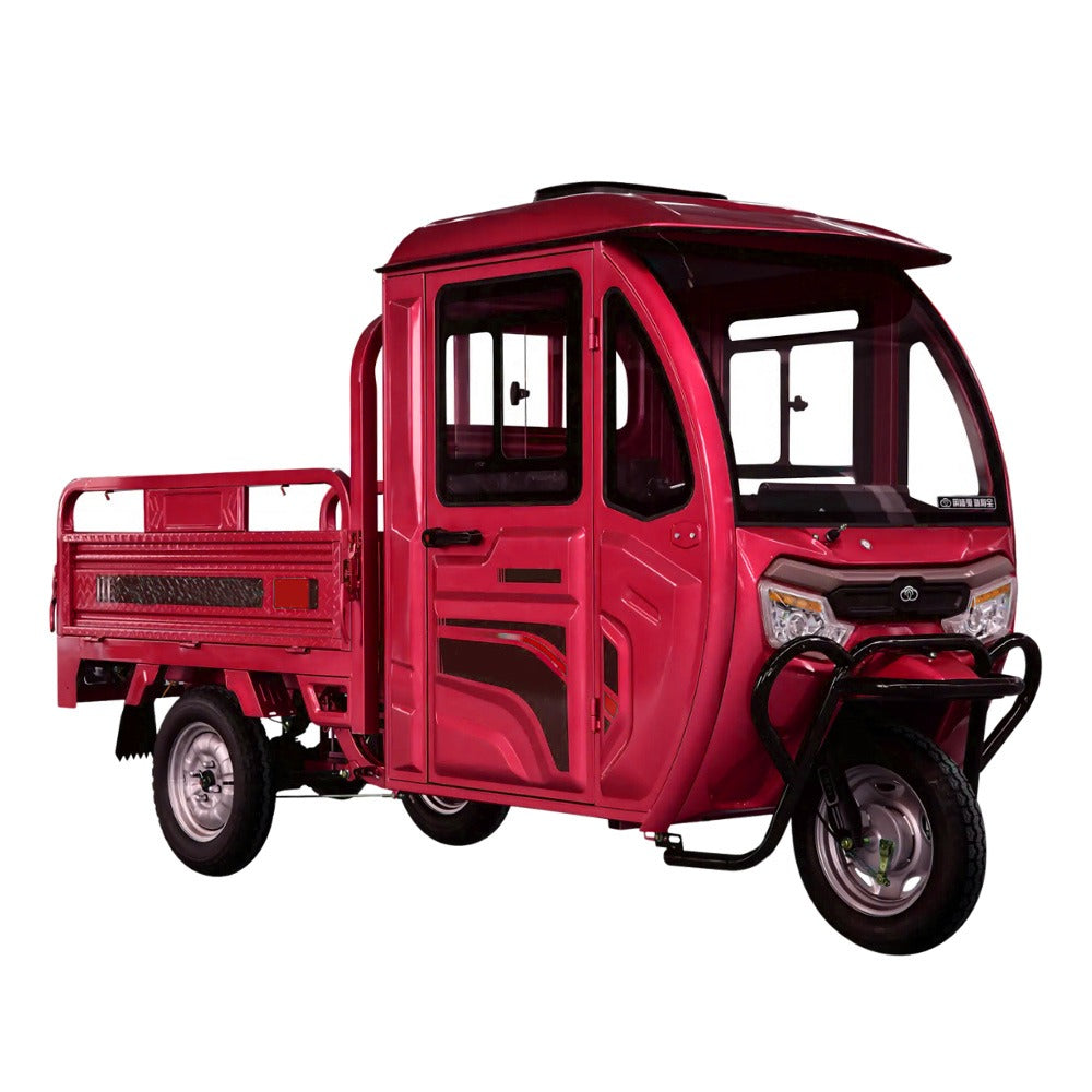 Megawheels 1.6 mtr Sunroof Electric Cargo Scooter Delivery Tricycle-Red