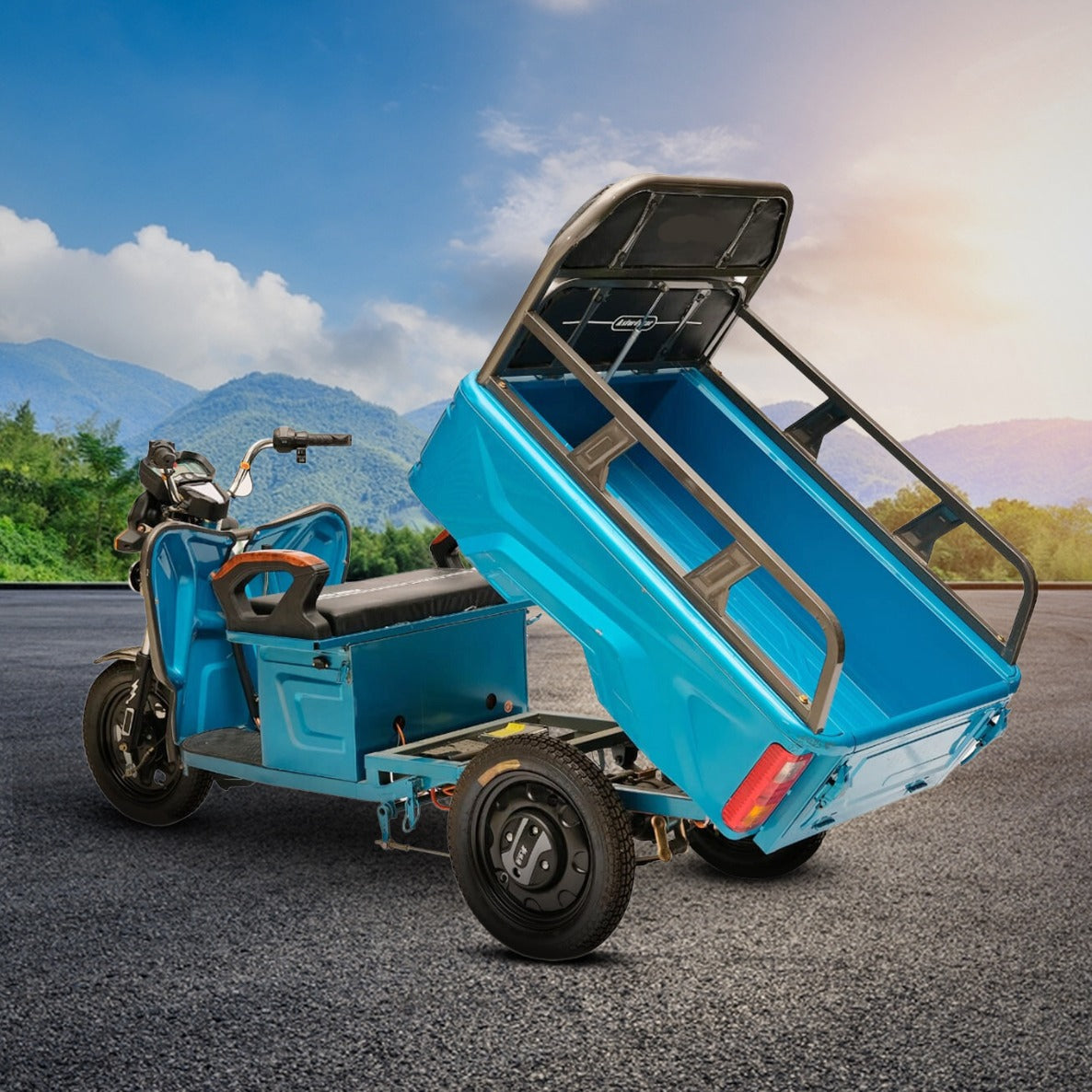 Megawheels Wheeler Electric Utility Cargo Tricycle with Trolley