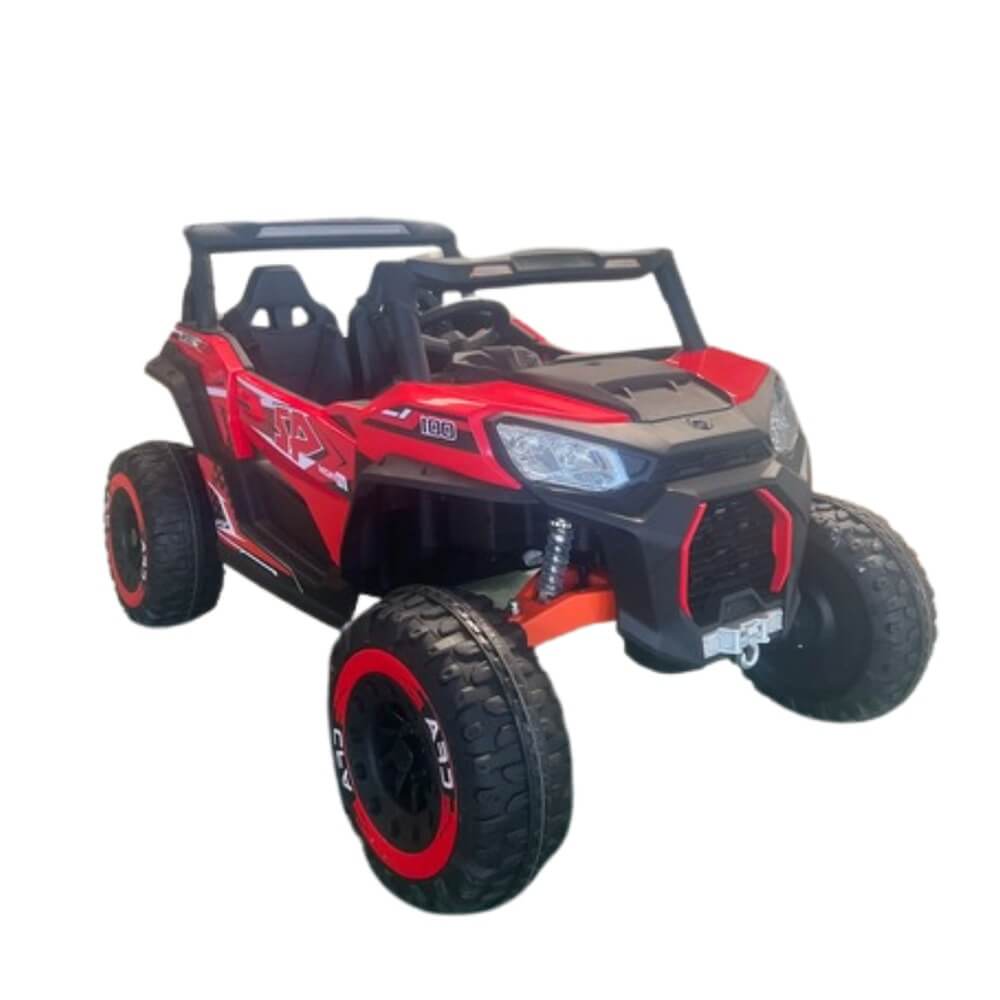 Megastar Ride on 12V Midnight Ranger Electric Ride On XL Suv 4x4 with  RC For Big Kids-Red