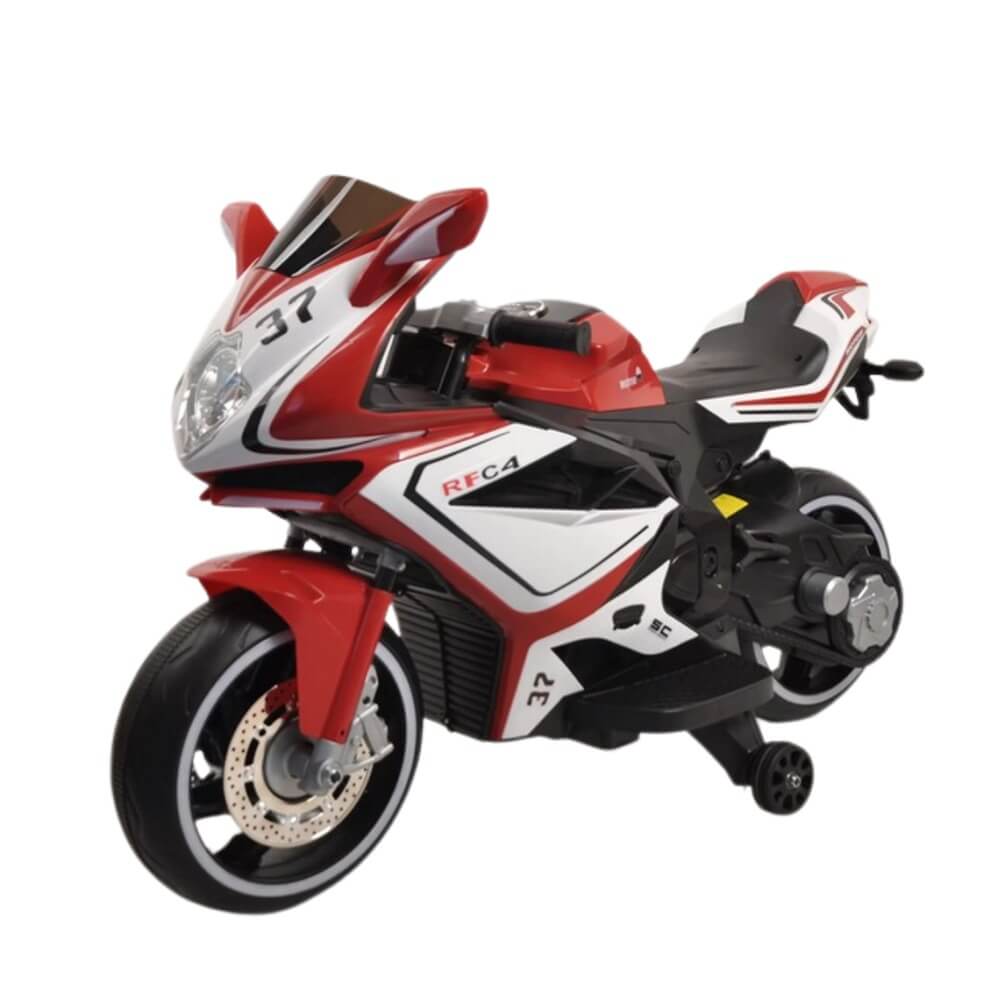 Megastar Ride on  D2 excel 2 Wheel Ride-On Electric Bike with Hnad acceleration & Eva wheels-Red