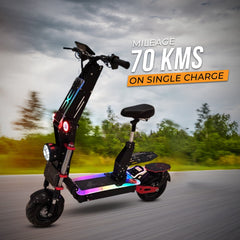 Megawheels Monster Electric Scooter Dual Motor, 90 KM/H Speed, 70 KM Range