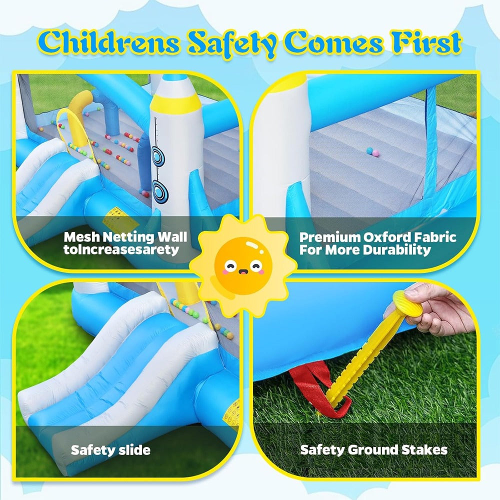 Megastar Big Jumpy Bounce House for Kids, Inflatable Slide Water Park, Outdoor Bouncy House With Blower