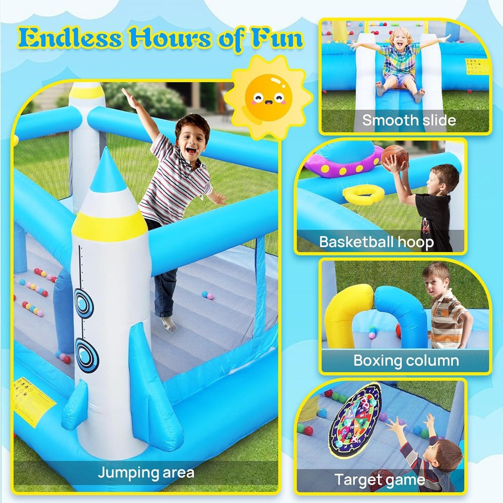 Megastar Big Jumpy Bounce House for Kids, Inflatable Slide Water Park, Outdoor Bouncy House With Blower