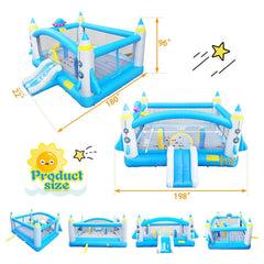 Megastar Big Jumpy Bounce House for Kids, Inflatable Slide Water Park, Outdoor Bouncy House With Blower