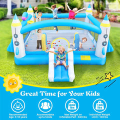 Megastar Big Jumpy Bounce House for Kids, Inflatable Slide Water Park, Outdoor Bouncy House With Blower