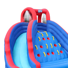 Megastar Inflatable Niagra Waterfall Park With Climbing Wall and Dual Slides- 3.89 X 3.39 X 2.4 M