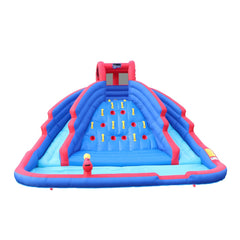 Megastar Inflatable Niagra Waterfall Park With Climbing Wall and Dual Slides- 3.89 X 3.39 X 2.4 M