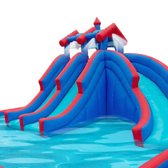 Megastar Inflatable Water Lagoon Park With Large Water Slides and Basket Ball Hoop -5.51 X 4.82 X 3.04 M