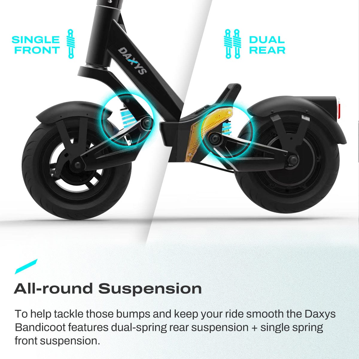 Foldable Electric Scooter 48v DAXYS L9K by Megawheels | Electric Scooter For an Adult