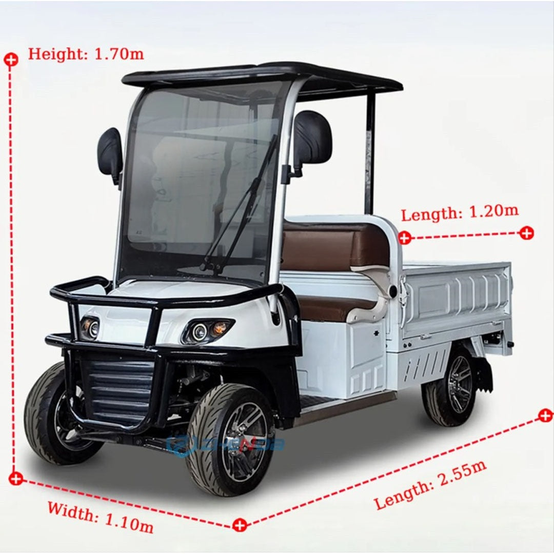 Megawheels Cruisemaster Golf Cart 2 Seater With Long Cargo Utility Box 60 V