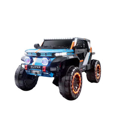 Front Side view of the Blue Toy truck with Power Light