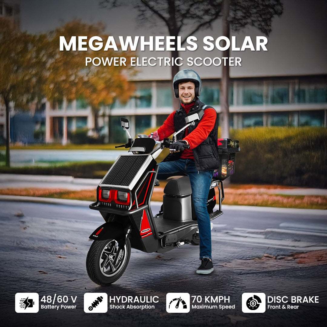 Megawheels SolarX Hybrid Electric 48v Motorbike Long Mileage 90- 100 kms