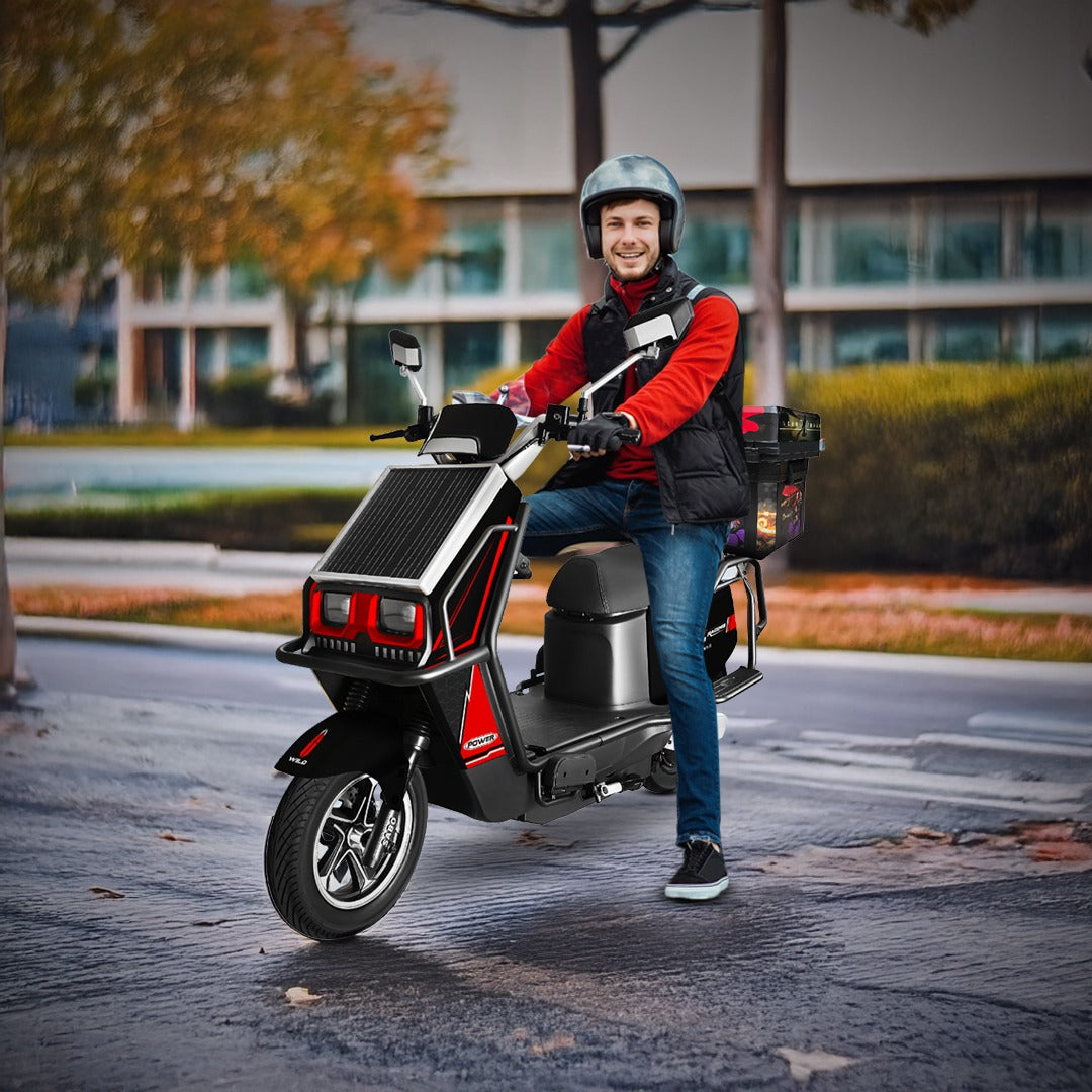 Megawheels SolarX Hybrid Electric 48v Motorbike Long Mileage 90- 100 kms