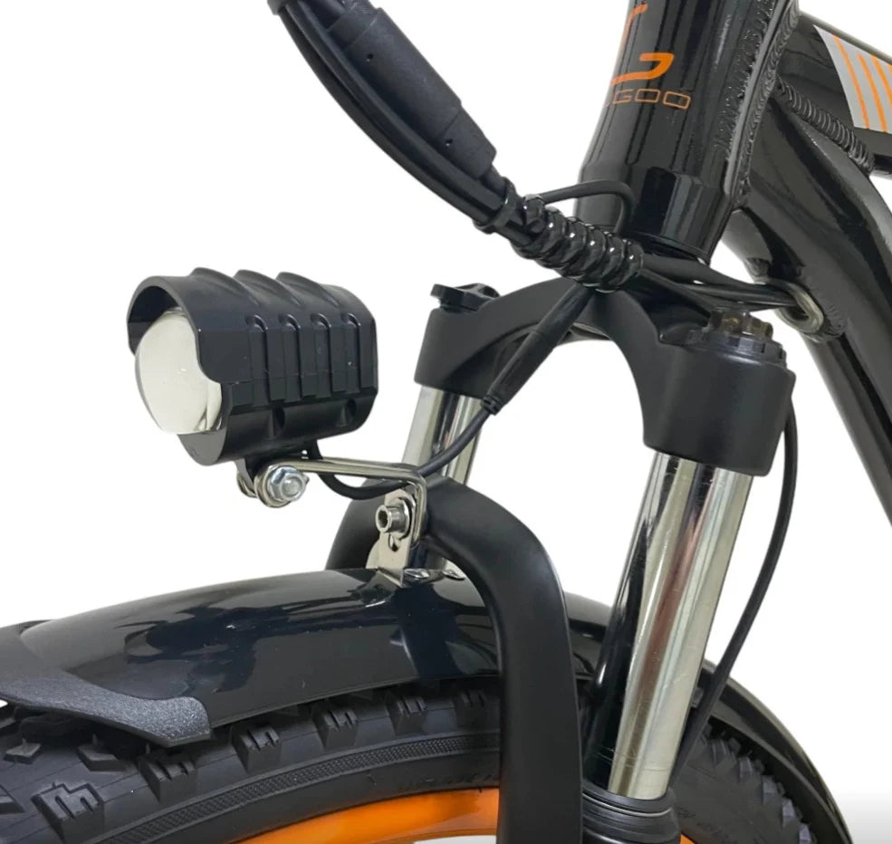 Electric bike with a headlight
