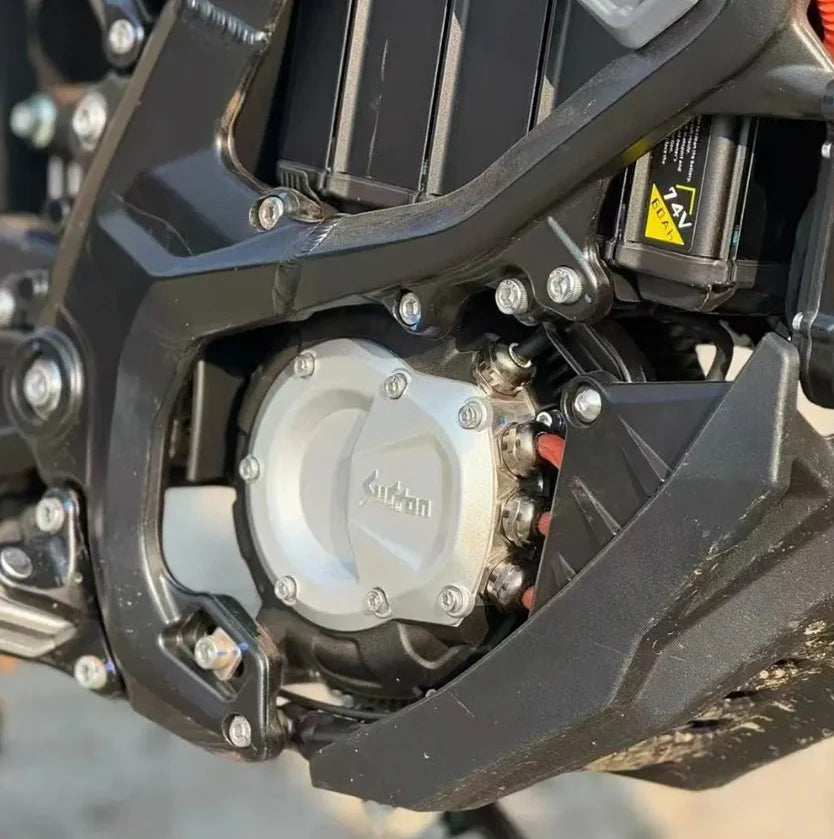 Close-up of a motorcycle engine