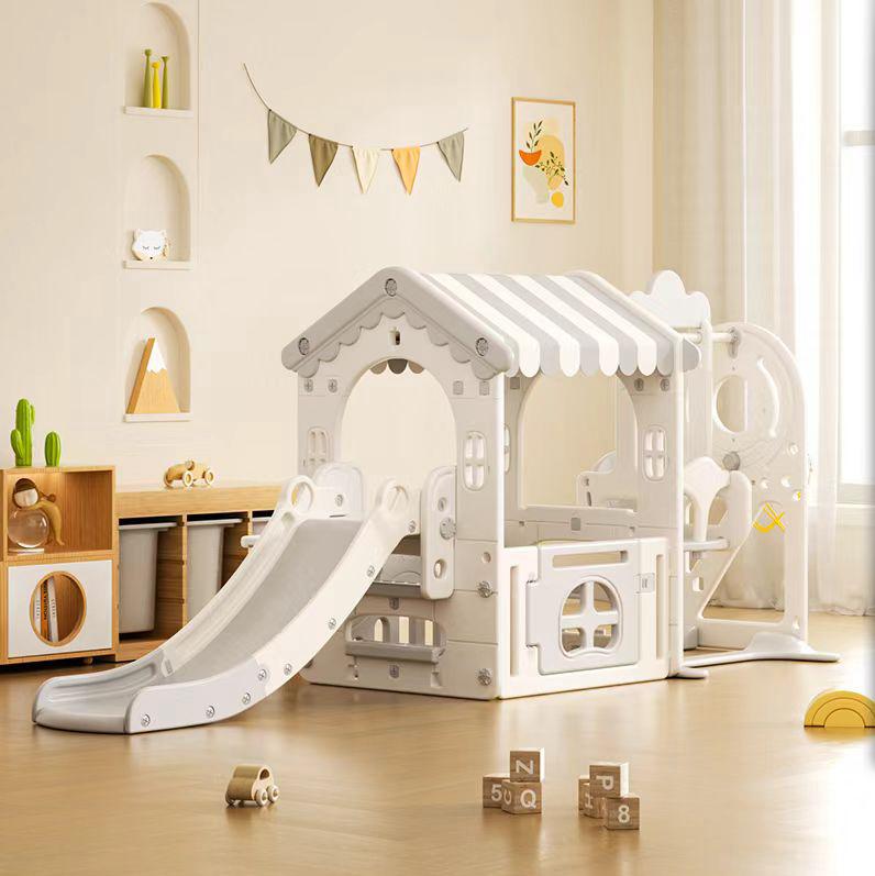 Playground Toy Baby White Swing and Slide for Kids Indoor by