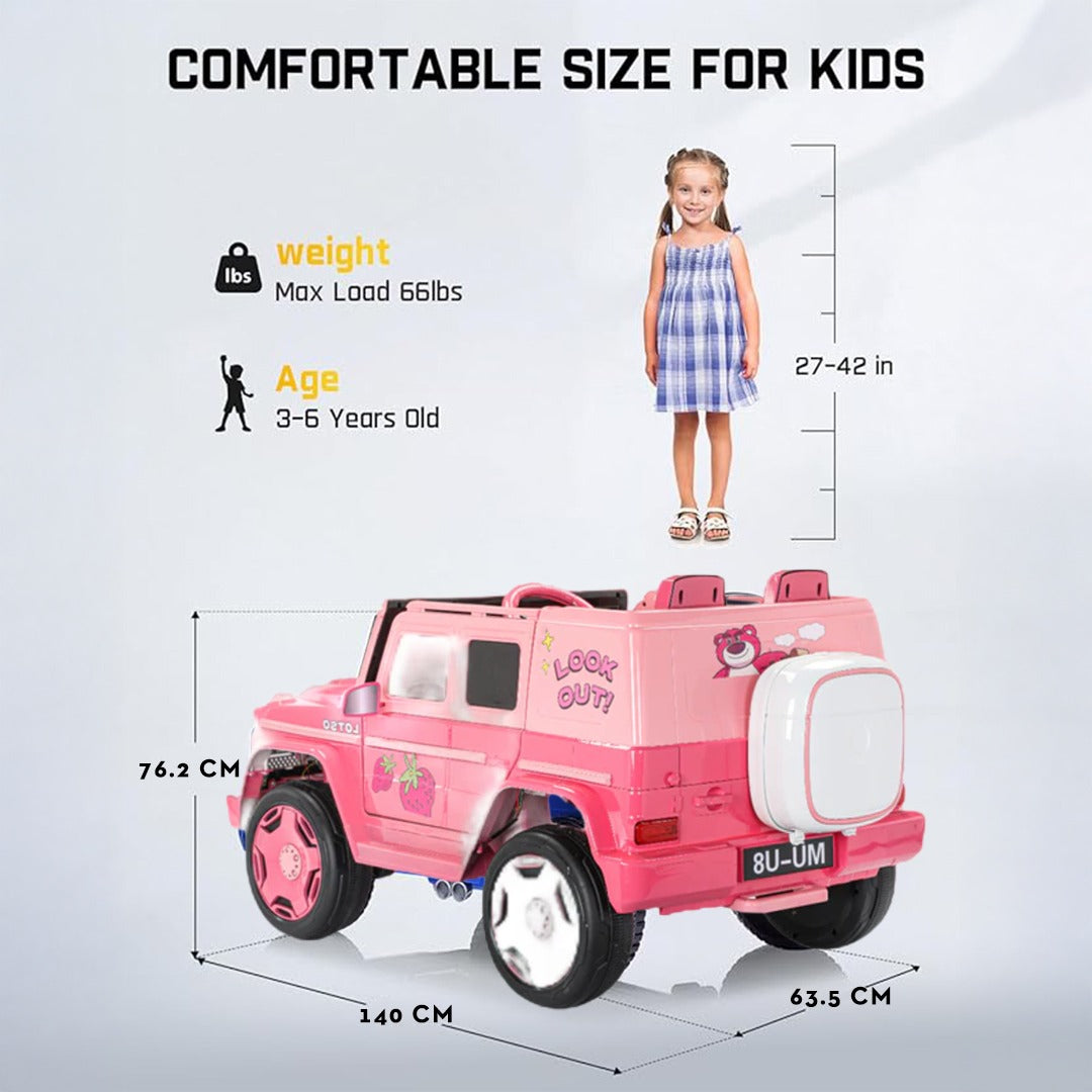 Megastar Licensed Electric Rideon Kids Spiderman & Lotso 12 V SUV Jeep With Rc