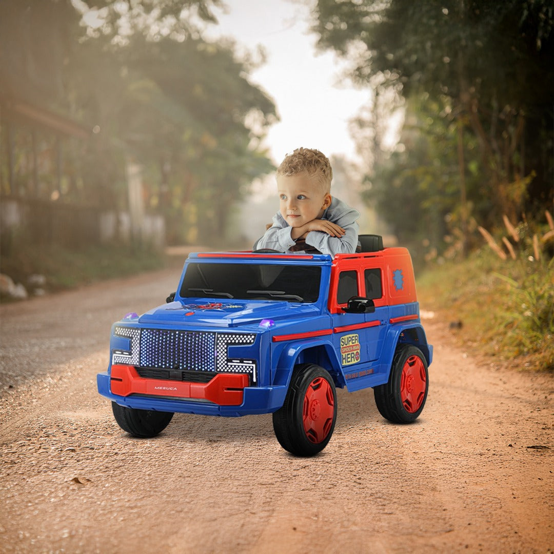 Megastar Licensed Electric Rideon Kids Spiderman & Lotso 12 V SUV Jeep With Rc