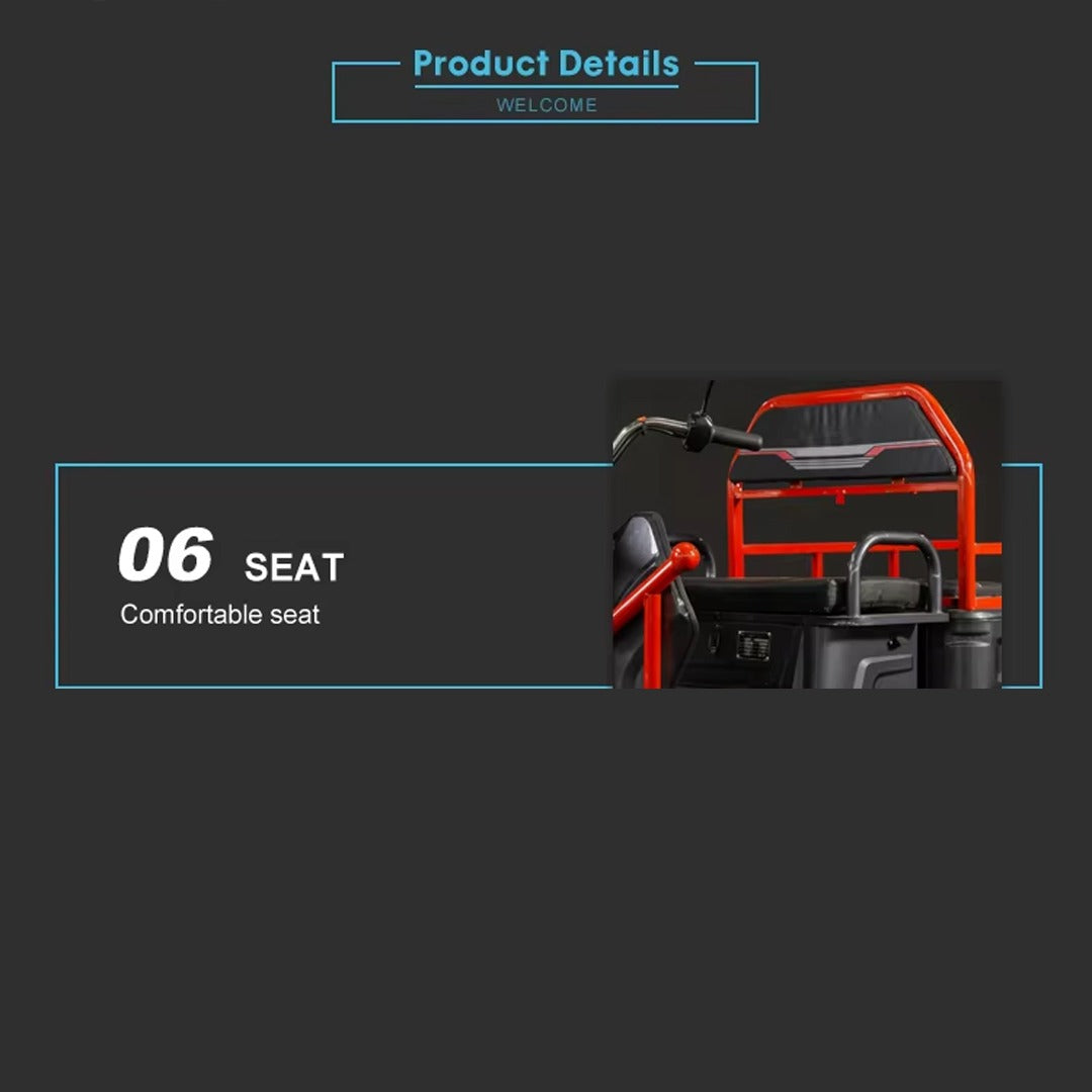 Megawheels Hydraulic Electric Cargo Delivery Tricycle for Adult 1800 Watt Lead-Acid Battery