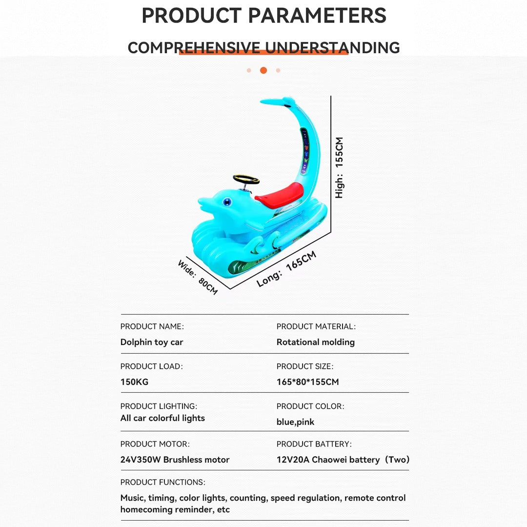 Product parameters of  dolphin toy car