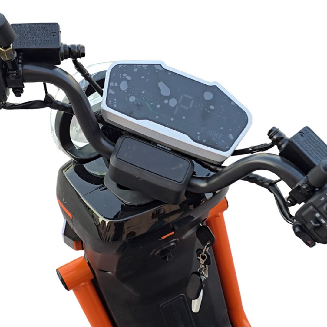 Motorcycle handlebar with digital display