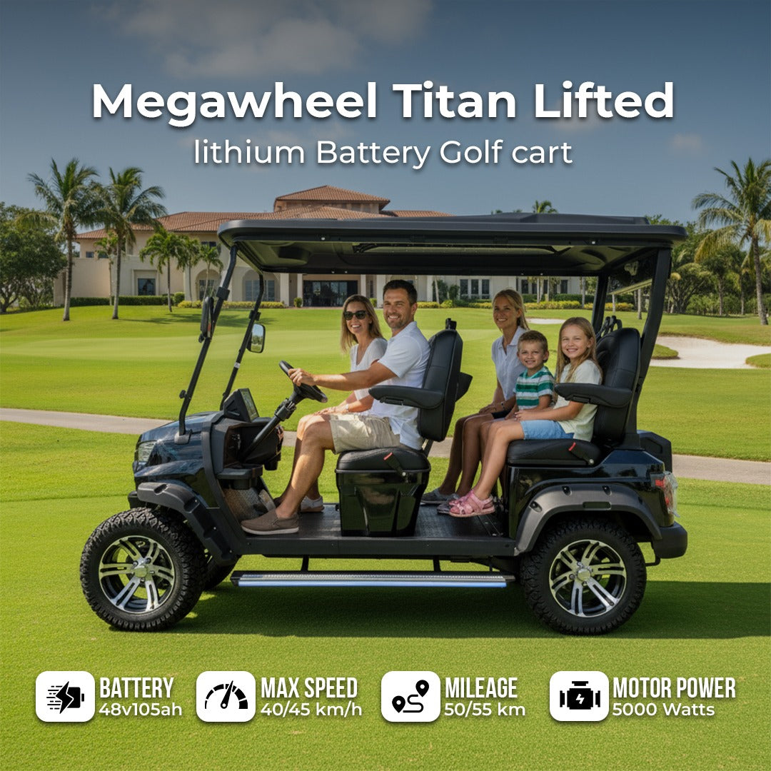 Megawheel Titan Lifted Lithium Battery Off Road Golf Cart