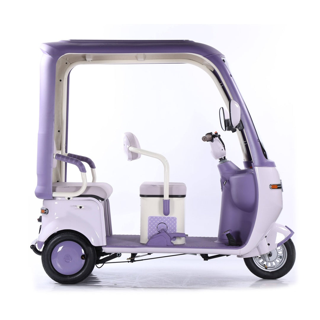 Megawheels 60 V Urban Roof Back Enclosed Electric Scooter Tricycle for 3 Passengers