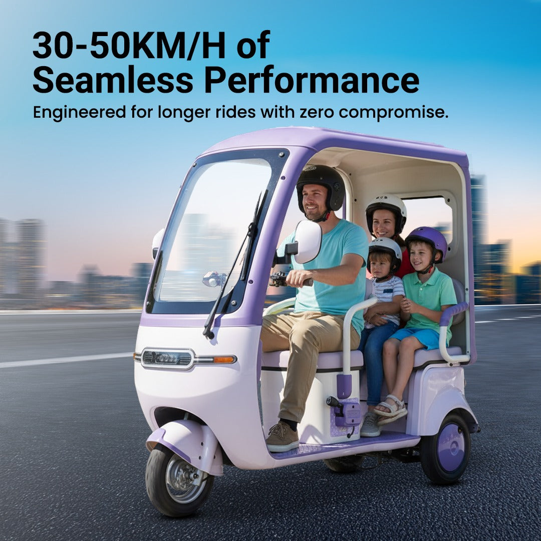 Performance of Urban Roof Back Enclosed Electric Scooter Tricycle