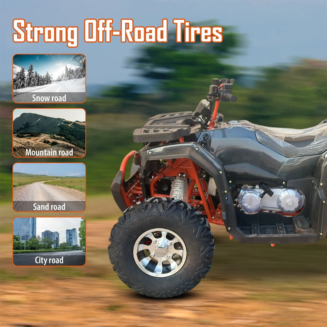 ATV with off-road tires on Megawheels Hammer