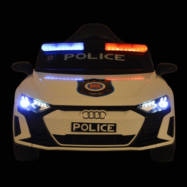 Megastar Rieon Licensed Electric Car 12V BO Audi RS e-tron 717 White Police