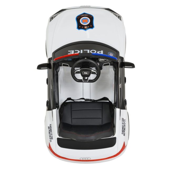 Megastar Rieon Licensed Electric Car  BO Audi White Police