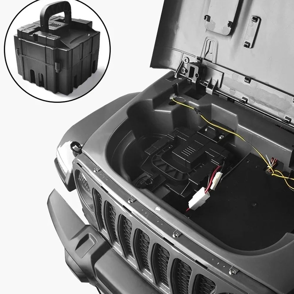 Open Front with Battery Box of Mini Jeep Rubicon Gladiator