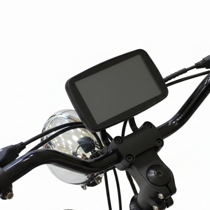 Close-up of a motorcycle handlebar of Smart Harley Mini Electric Scooter