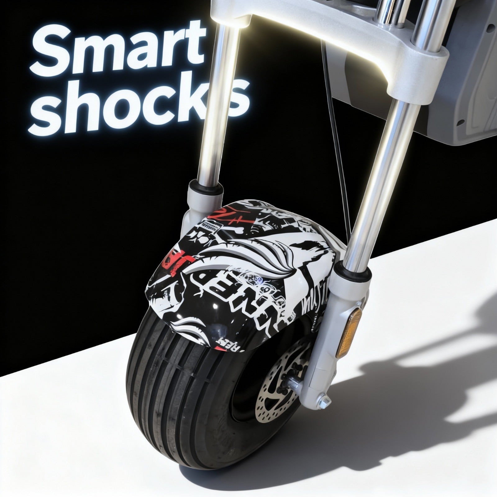 Smart shock absorber on an Electric Bike