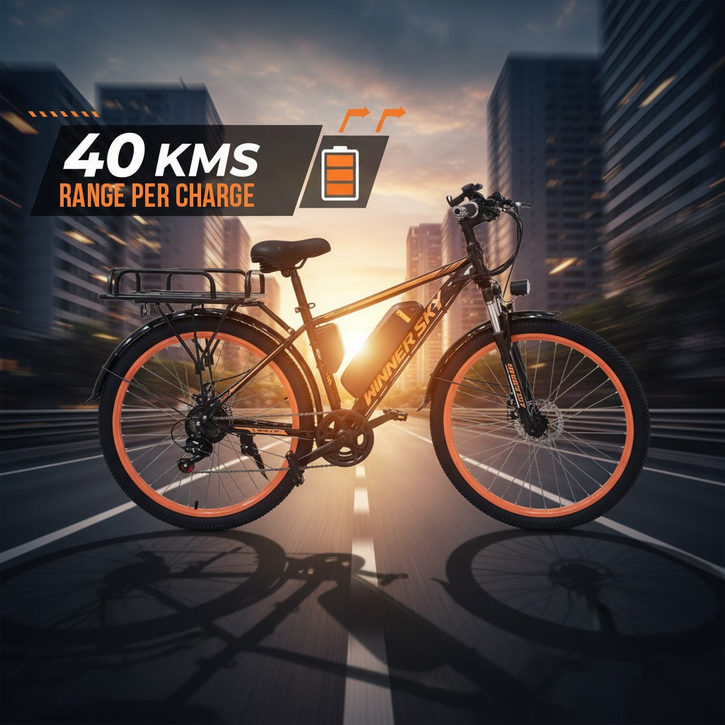 40 Kms/ Charge Range of Haulier Electric Bike 