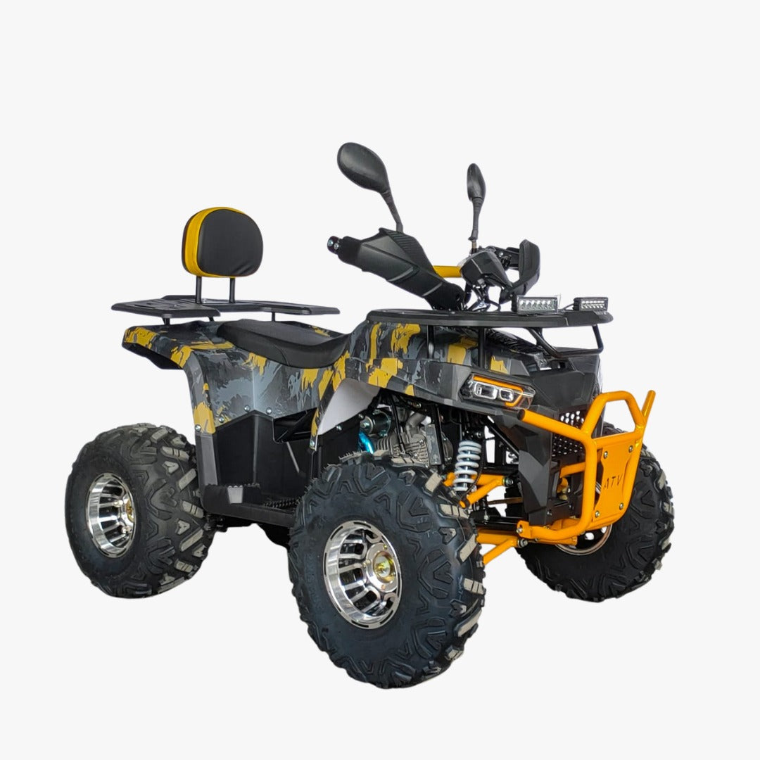 ATV 135 CC Quad Bike off Road with black and yellow design