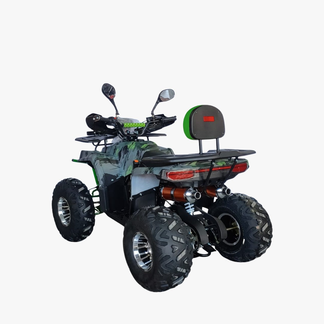 Back of Green ATV 135 CC Quad Bike 