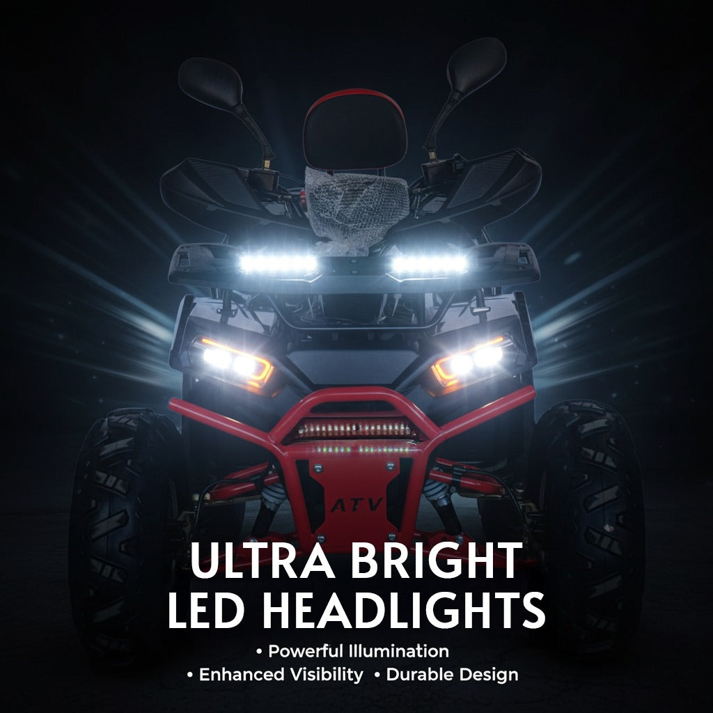 ATV with ultra bright LED headlights