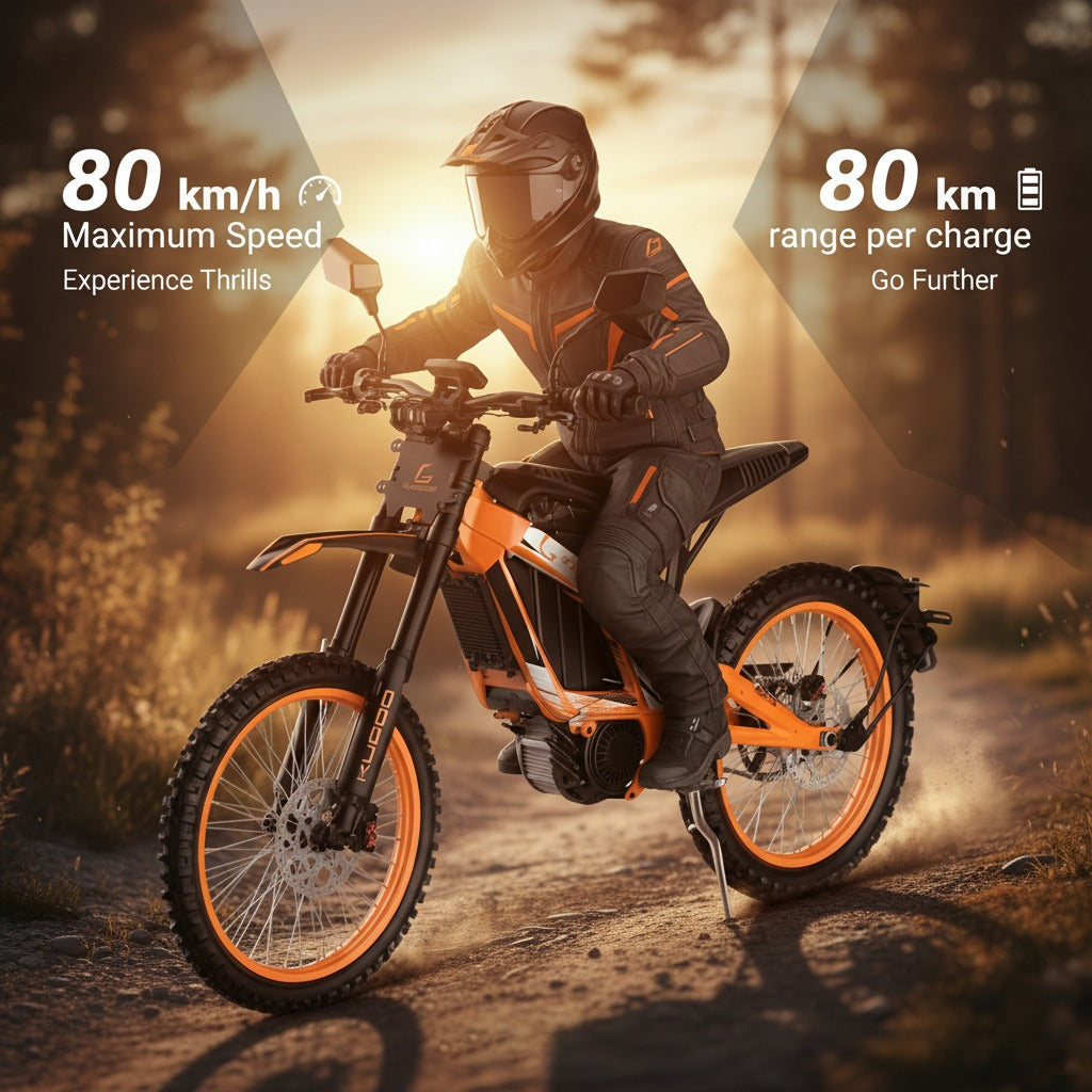 Kugoo Wish 04 Electric Dirt bike for adults | 3700W Power | 80 km Range | 80 km/h  High Speed