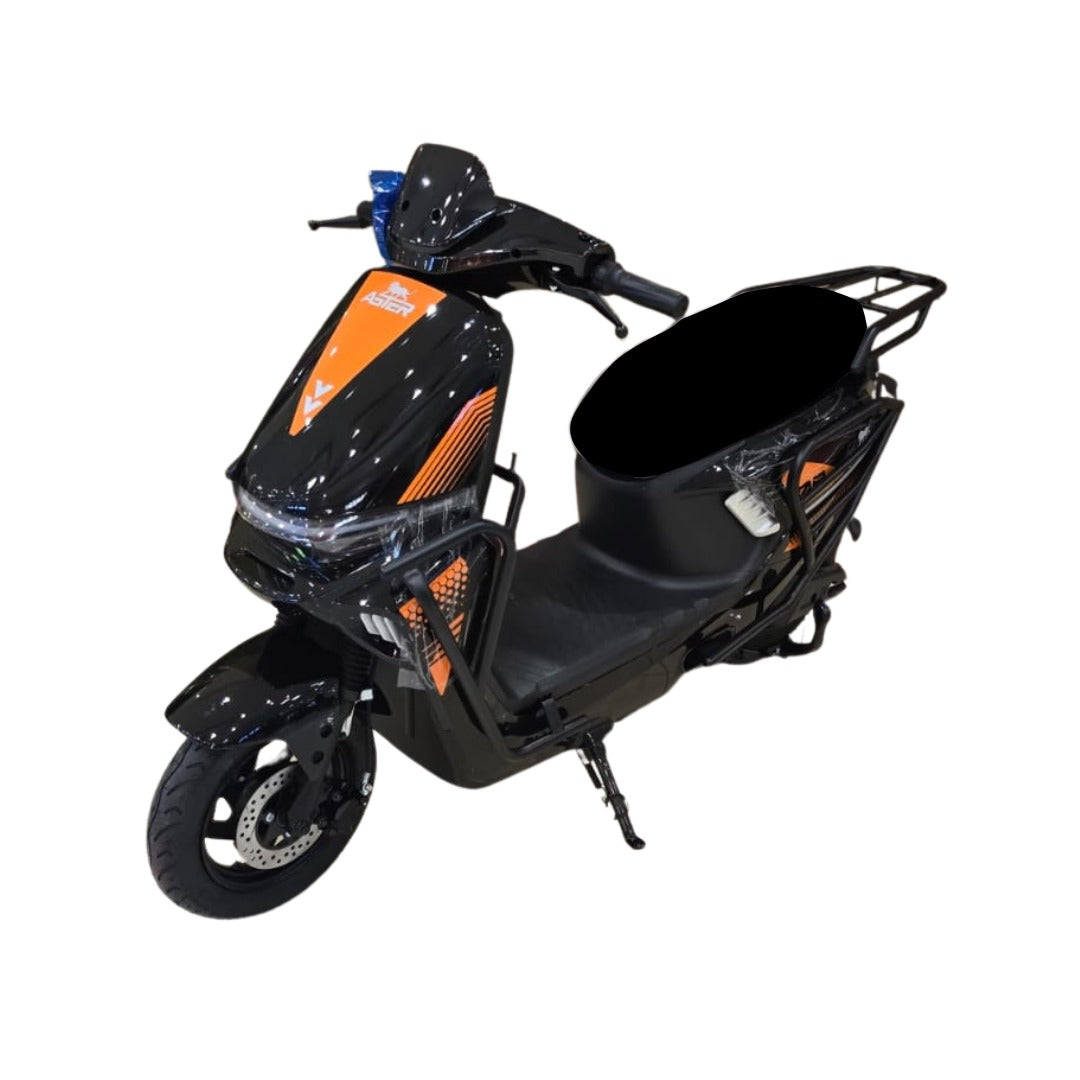 Black Nitro Moped Electric scooter with Seat 