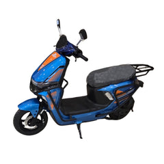Blue Nitro Moped Electric scooter with orange accents 