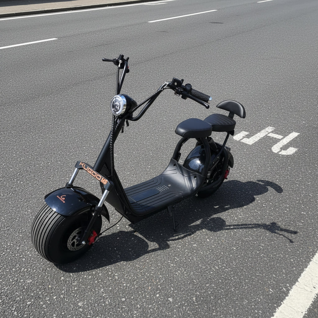 Kugoo City Coco Electric Scooter 60V Lithium Battery 2-Wheel E Bike on road 
