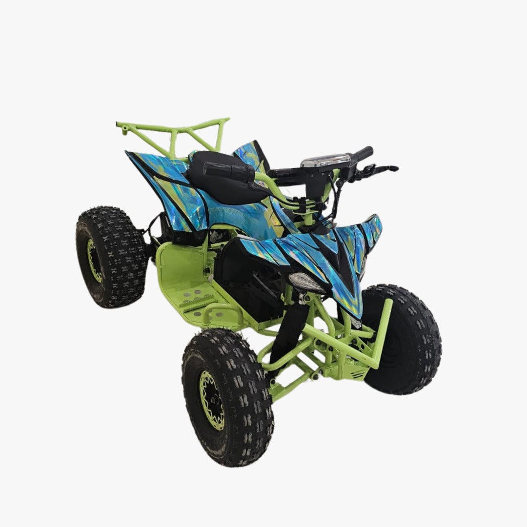 Green and Blue Nitron 48V 13Ah Electric ATV Power Off-Road Quad Bike model