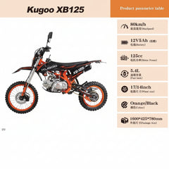 Kugoo XB125 dirt bike with specifications 