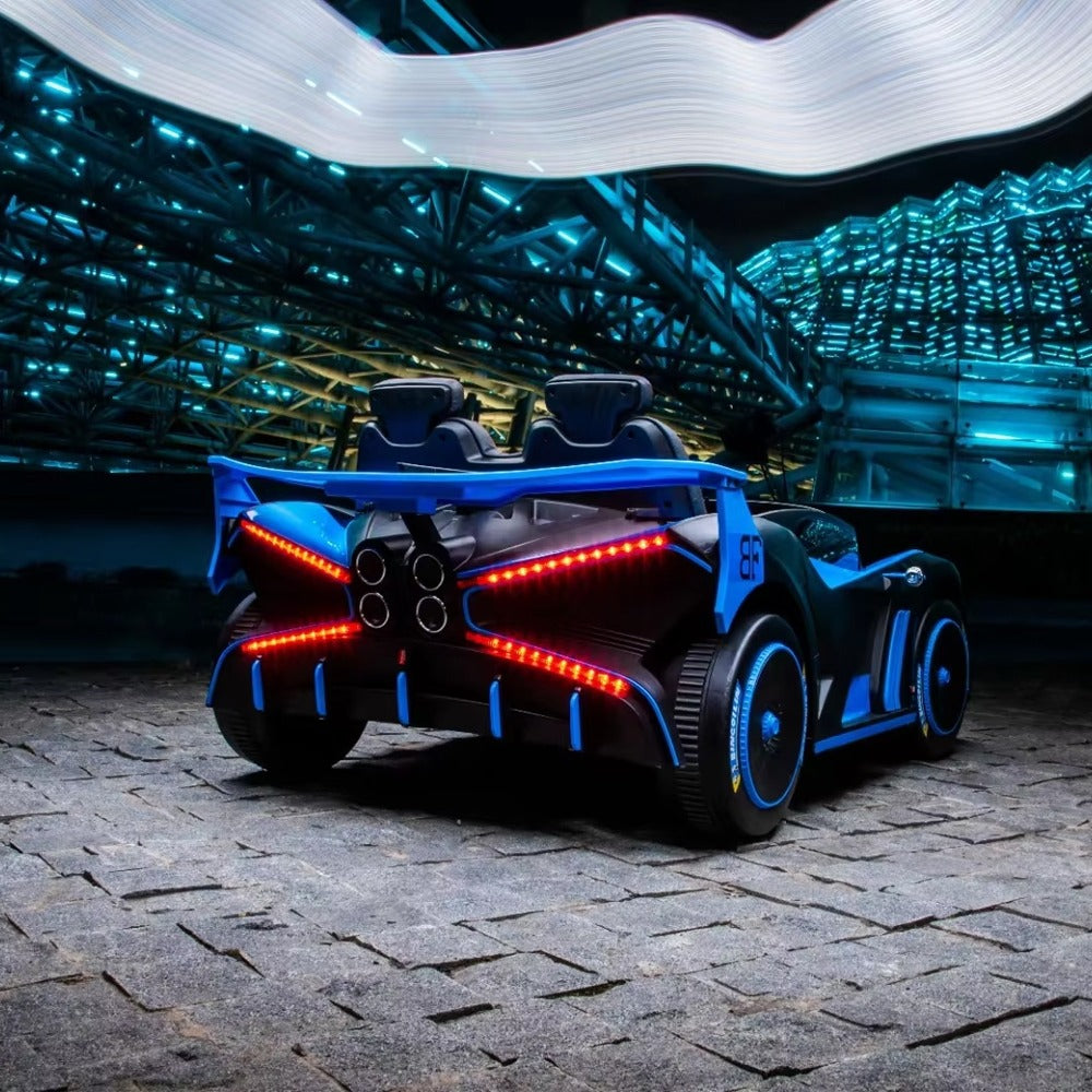 Sports car with glowing red accents 