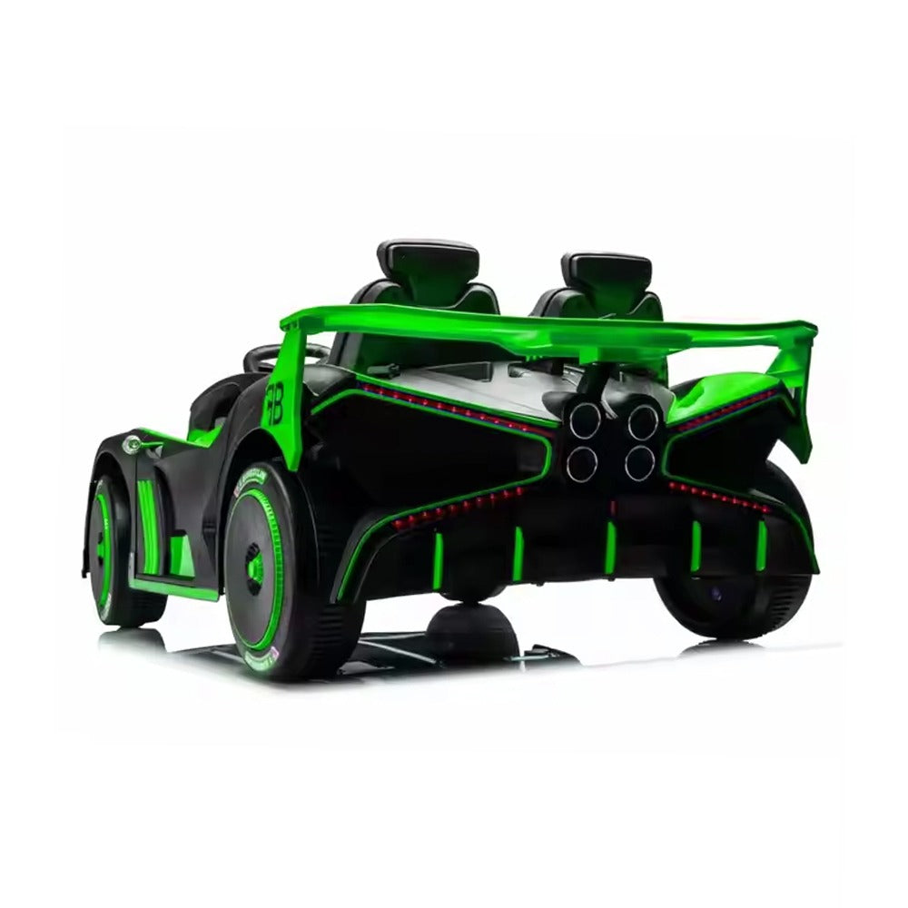 Back View of Green toy car