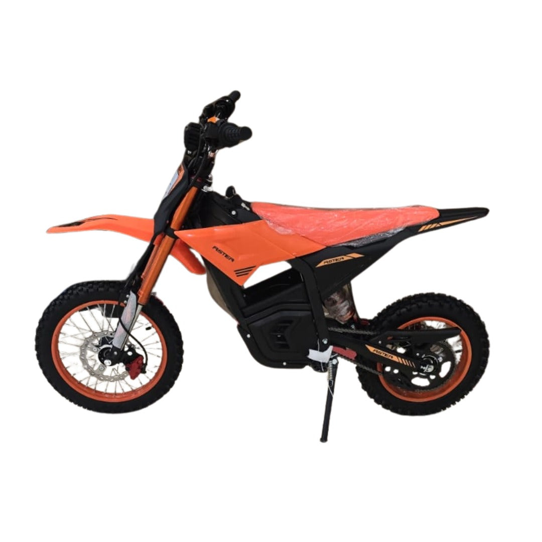 Orange Megawheels Vibe Electric Off Road Dirt Bike with Seat