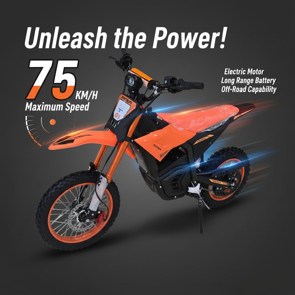Orange electric bike with Power features